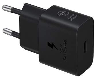 CARGADOR SAMSUNG 1XUSB C DE 25W NEGRO