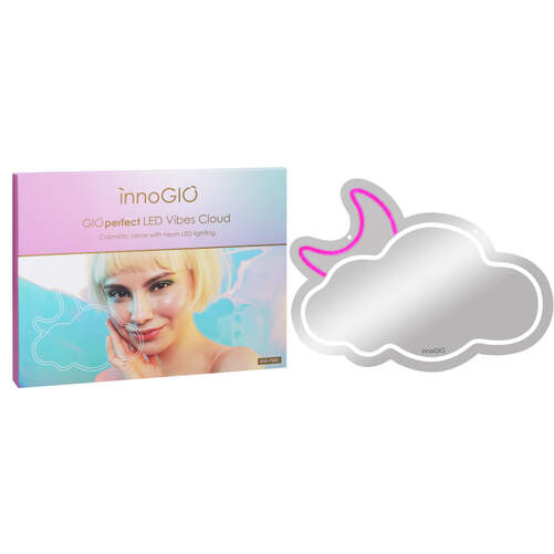 Espejo InnoGIO 759C Cloud - Espejo cosm&eacute;tico con iluminaci&oacute;n LED y cable USB integrado