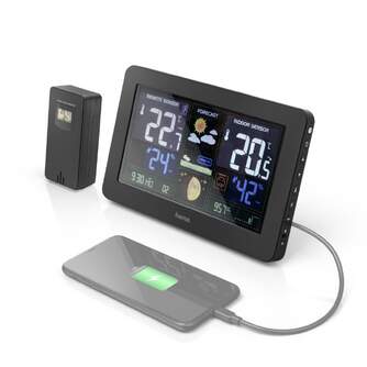 EST. METEOROLOGICA HAMA 00186380 PREMIUM USB I/E