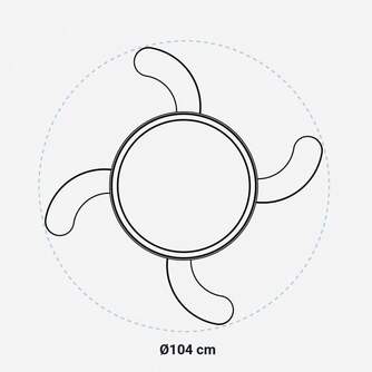 VENTILADOR TECHO U.BLUE JALOQUE WFC 104CM DC PLEG