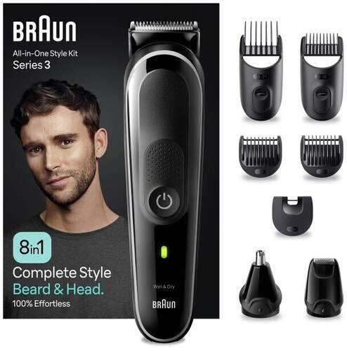 Recortadora Braun Series 3 MGK3440 - Batería 80min., Barba, Pelo, Nariz y Orejas
