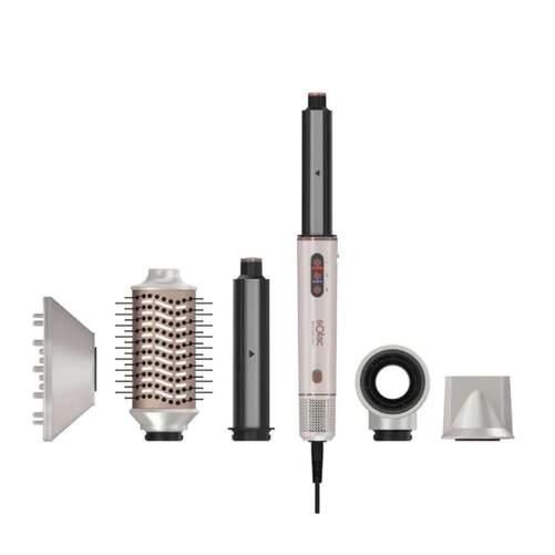 Moldeador Solac MD7406 - 1400 W, Iones, 6 Accesorios, Blanco, Negro