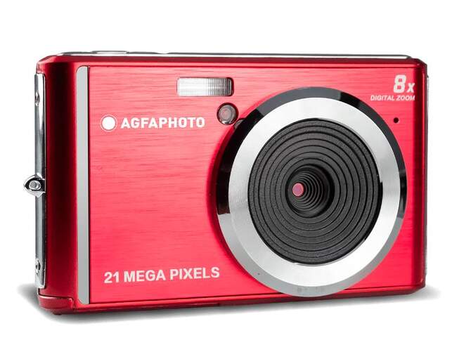 Cámara AgfaPhoto DC5200 Roja - 21MPx, Zoom 8x, Pantalla 2.4", Vídeo HD
