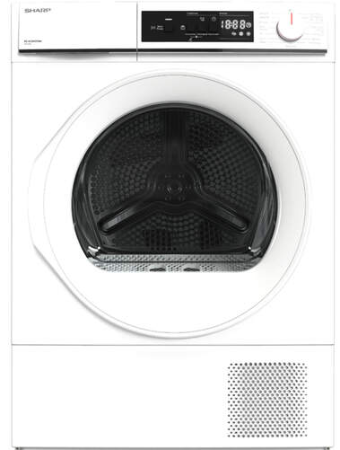 Secadora Bomba de Calor Sharp KDNHA8S6GWEES - 8 kg, 15 Programas, inicio diferido, Clase E, Blanco