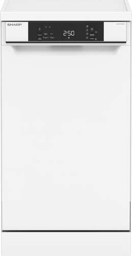 Lavavajillas Sharp QW-NS1CF49EW - Clase E, 45cm, 10 Servicios, 4 Programas, 11L, 49dB, Blanco