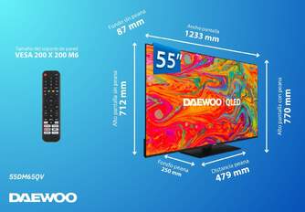 TV DAEWOO 55%%%quot; 55DM65QV UHD QLED SMART TV PEANA
