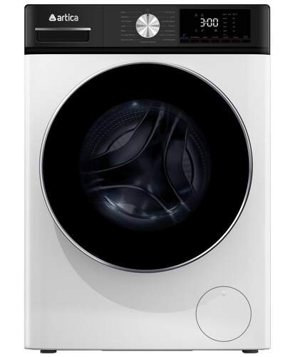 Lavadora-secadora Artica ALS851400ADBN - Clase A/D, 8 kg, 1400 rpm, Vapor, Display LED, Blanca negra