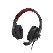 Auriculares Diadema Hama 00139937 HZ-USB 400 V2 Rojo/Negro - 20-20000 Hz, 30 ohmios, con micr&oacute;fono