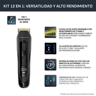CORTAPELO ROWENTA TN9999MAN 12EN1 ESTUCHE 120MIN