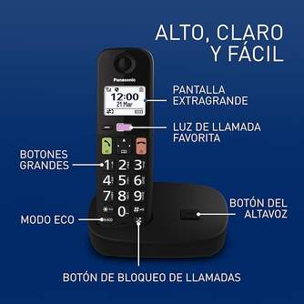 TELEFONO DECT PANASONIC KX-TGU112EXB DUO NEGRO