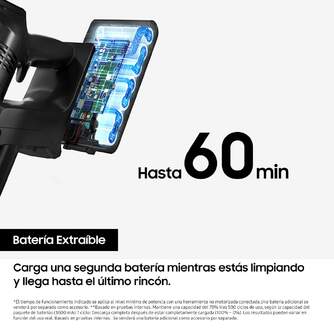 ASPI. ESCOBA SAMSUNG VS20B75ADR5 550W 200AW 60M