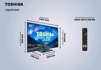 TV TOSHIBA 65%%%quot; 65QV3F63DG UHD QLED SMART TV ALLM