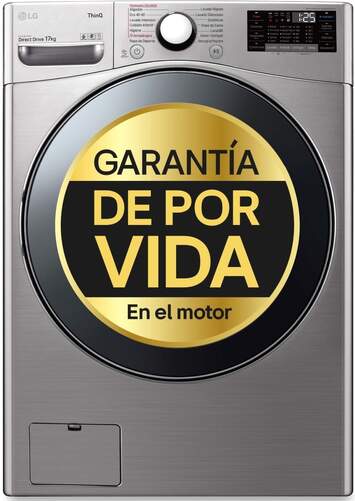 LG F1P1CY2T Lavadora 17kg Clase E - 1100r, Inverter, 14 Programas, Vapor, ThinQ, Acero Inox