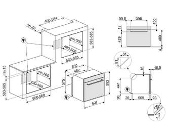HORNO SMEG SFP6401TB 70L PIROLITICO NEGRO