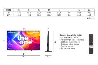 TV PHILIPS 85%%%quot; 85PUS9010 UHD QLED STV AMBILI 120HZ