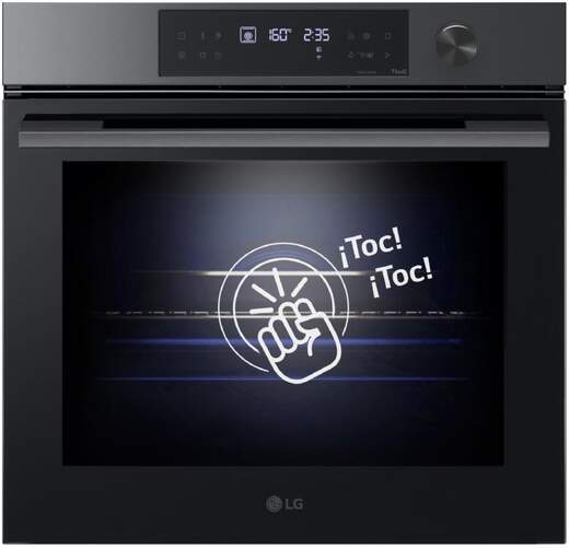 Horno LG WSED7613B - 76 litros, Pirolítico, Negro, Función Airfryer, Guía telescópica