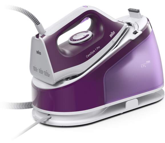 Centro Planchado Braun IS1514VI - 2200 W, 6 Bar, 1,7 L, 400 gr/min, Púrpura