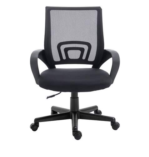 Silla de oficina Equip - De malla transpirable, ruedas de rodadura, ajuste de altura, gris