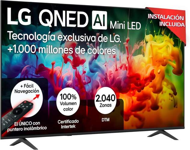 TV LG 75" QNED MiniLED 65QNED70B6A - 4K Ultra HD, alpha5 Gen7 AI, 120Hz, WebOS, HDR10 Pro