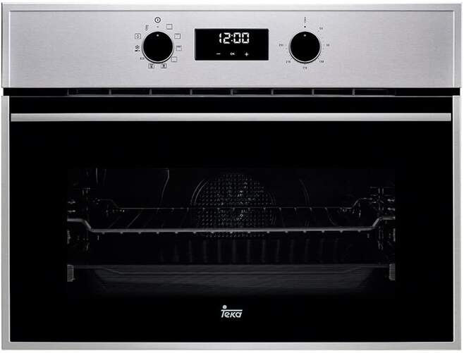 Horno Compacto Teka HSC 635 - A+, 44L, 45cm, HydroClean PRO, 8 Funciones, Raíl Telescópico, Táctil