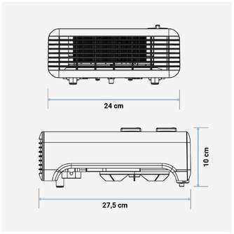 CALEFACT. U.BLUE WAKAMA 4020W 2000W HORIZ. IP21