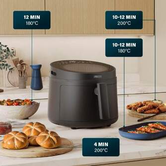 FREIDORA AIRE PRINCESS CYCLONE VISION 5L 1500W