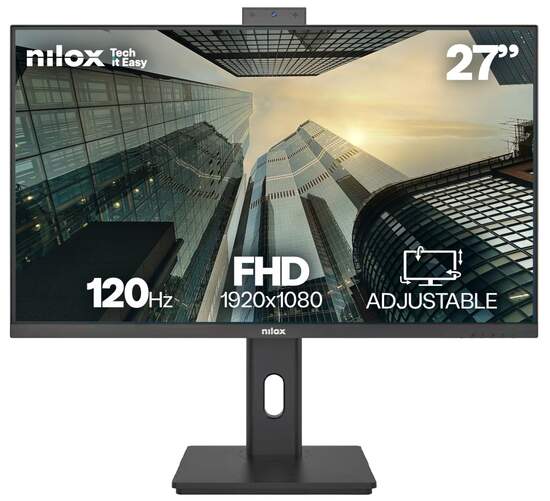 Monitor Nilox 27" NXM27RWEB02B - Full HD 120 Hz, IPS, 4ms tiempo respuesta, con Webcam