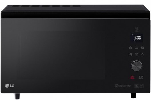 Microondas LG MJ3965BPS - 39 Litros, 1100W, Smart Inverter, Con grill 950W, Negro