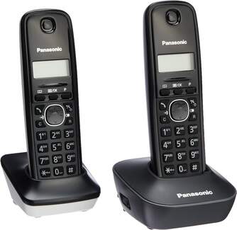 TELEFONO DECT PANASONIC KX-TG1612SP1 BLA/NGR DUO