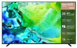 TV Samsung 65" NeoQLED TQ65QN80H - 4K Ultra HD, Smart TV 120 Hz, Dolby Atmos 30W, HDR10+ Adaptive