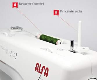 MAQUINA DE COSER ALFA 720  9 PUNTADAS LUZ LED
