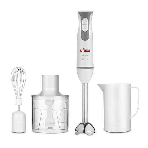 Batidora Ufesa BP4552 - 600W, Función Turbo, Picador, Vaso y barilla