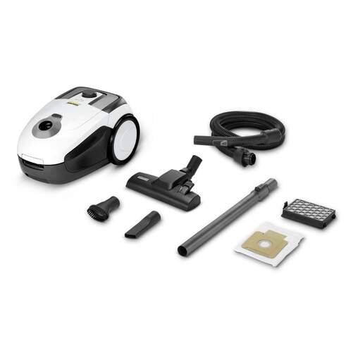 Aspiradora Trineo Karcher VC2 - Bolsa, 700 W, 76 dB, Filtro HEPA 13, 2,8 L, Blanco