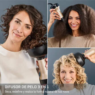 SECADOR ROWENTA CV7D30 3 EN 1 ESPECIAL CABELLO RIZADO