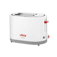 Tostador Ufesa TT7385 - 750W, 2 Ranuras Cortas, 6 Posiciones, 3 Funciones, Blanco