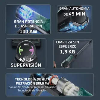 ASPI. ESCOBA ROWENTA RH1832 XFORCE 8,80 100AW. 45M