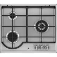 Placa Gas Natural Electrolux EGH6333BOX - 3 Fuegos (1 Wok + Extra R&aacute;pido), Autoencendido, Inox