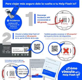 BALIZA GEOLOCALIZABLE HELP FLASH IoT V16 HOMOL DGT