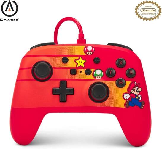 Mando Power A Nintendo Switch Enhanced con cable - Speedster Mario