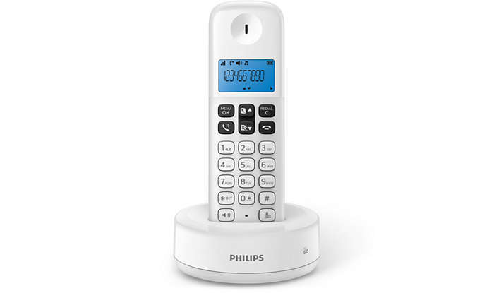 Teléfono inalámbrico Philips D1611W Blanco
