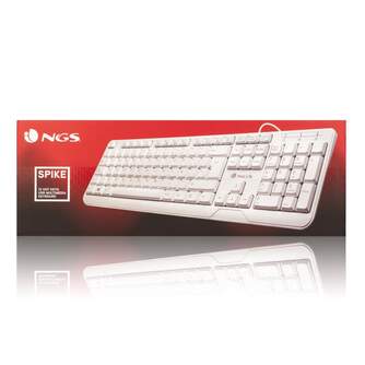 TECLADO NGS SPIKE KEYBOARD 12 HOT KEYS BLANCO