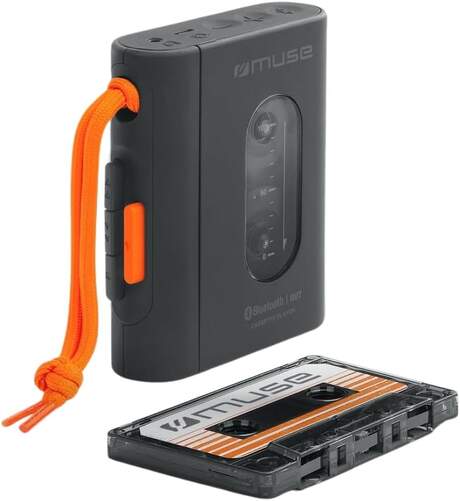 Reproductor Cassette Portatil Muse M-132-WM - Negro, bateria recargable