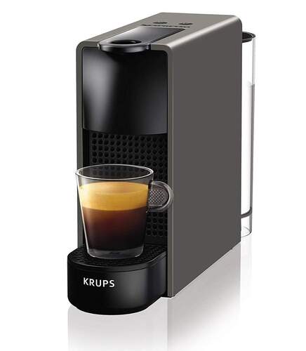 Cafetera Nespresso Krups Essenza Mini XN110BPR5 Gris - 19 Bar, 0.6 L, Apagado automático ECO