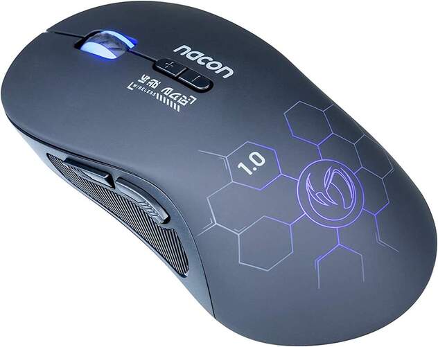 Ratón Gaming Nacon GM-180 - 800-2200ppp, Batería 30h, 6 Botones