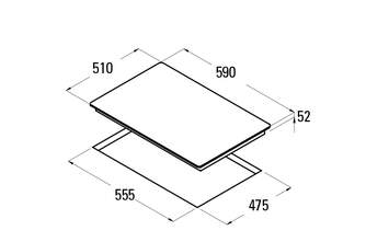 ENCIM. CATA CI6021BK 3F CRISTAL GAS NATURAL