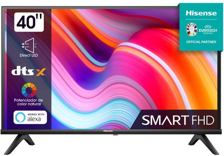 TV 40" Hisense 40A4K - Full HD, Smart TV, Dolby DTS HD 14W, Modo Juego AI