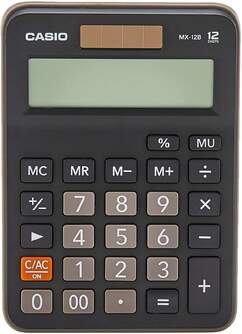 CALCULADORA CASIO MX-12B NEGRA