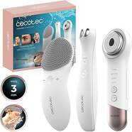 Cepillo Facial Cecotec Facecare SkinRoutine - Kit de diadema y mu&ntilde;equeras, Limpiador facial, Blanco