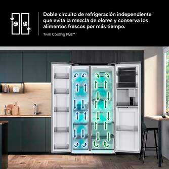 FRICOM. SAMSUNG RF50C530ES9EF 178x82 NF DISP INOX
