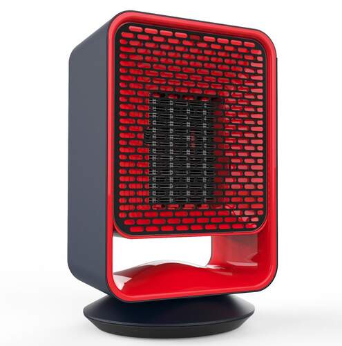 Calefactor HJM  Siroco - 1500 W, Oscilante, 2 Modos, Rojo, Negro